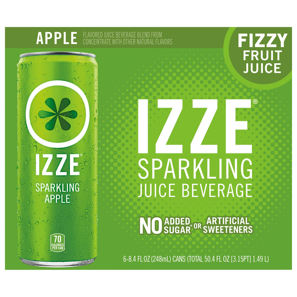 IZZE Sparkling Apple Juice Beverage - 6 pk