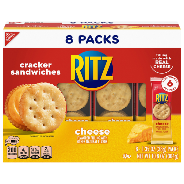 Nabisco Ritz Cheese Sandwich Crackers - 8 ct