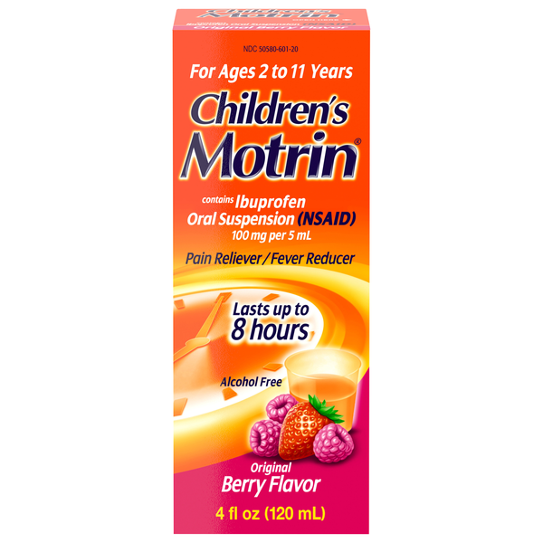 Motrin Children's Pain Fever Berry Ibuprofen Oral Suspension