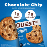Quest Keto Friendly Chocolate Chip 15g Protein Soft & Chewy Cookie