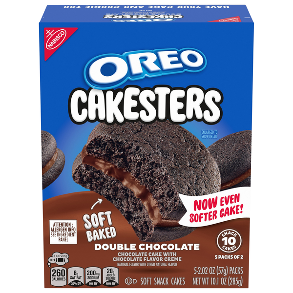 OREO Cakesters Double Chocolate Soft Snack Cakes - 5 ct