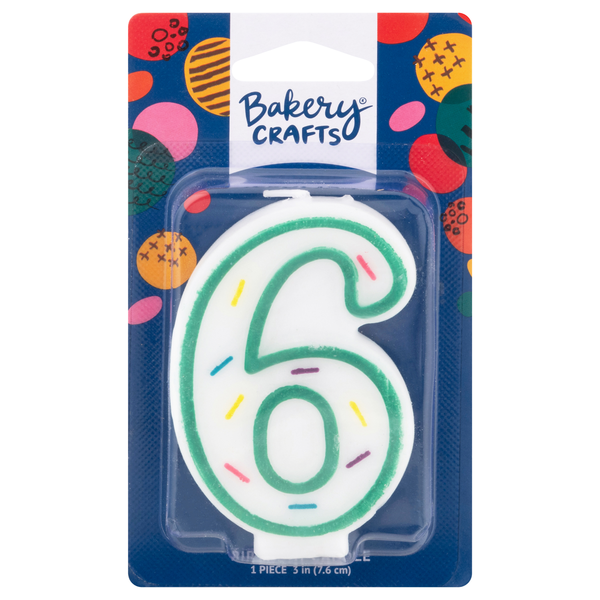 Bakery Crafts Green Birthday Candle #6