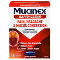 Mucinex Rapid + Clear Maximum Strength Pain & Mucus Congestion Liquid Gels