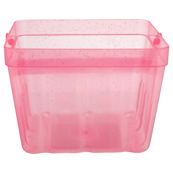 Smart Living Plastic Rectangle Easter Basket Pink