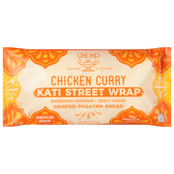 Deep Indian Kitchen Chicken Curry Kati Street Wrap Frozen