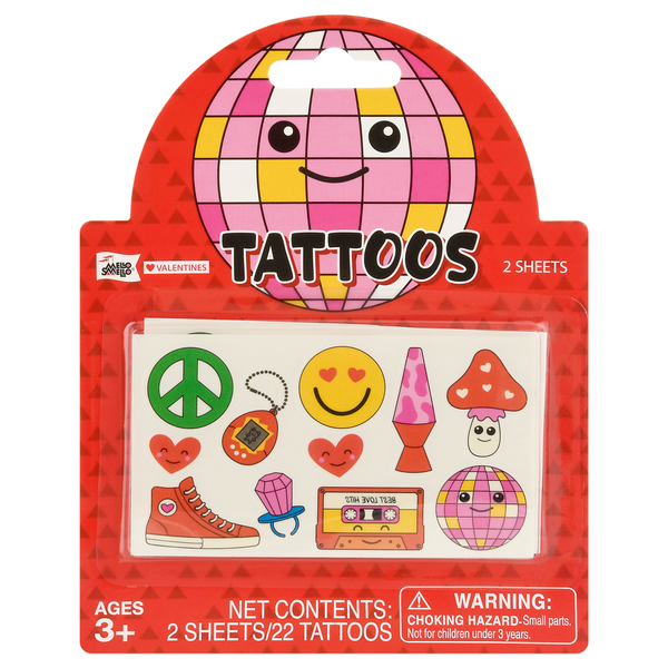Mello Smello Valentine's Day Tattoos 2 Sheets