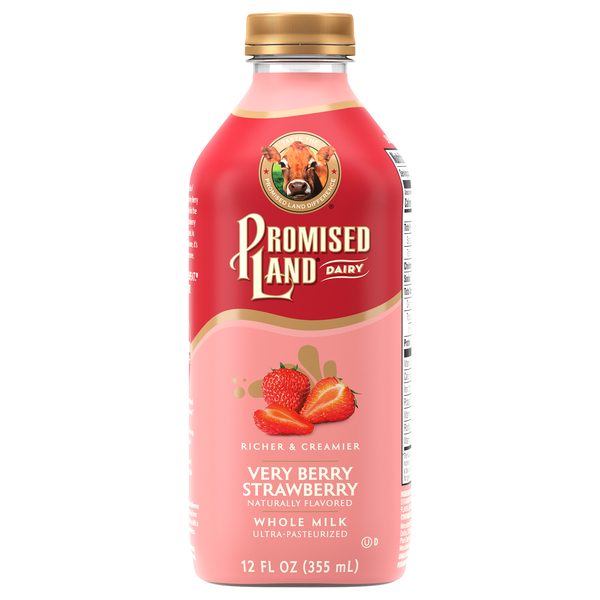 Promised Land Dairy Very Berry Strawberry Whole Milk