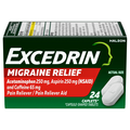 Excedrin Migraine Pain Relief Acetaminophen Aspirin & Caffeine Caplets