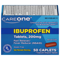 CareOne Ibuprofen Pain Relief 200 mg Caplets Gluten Free