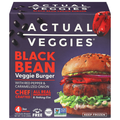 Actual Veggies Black Bean Veggie Burger - 4 ct Frozen