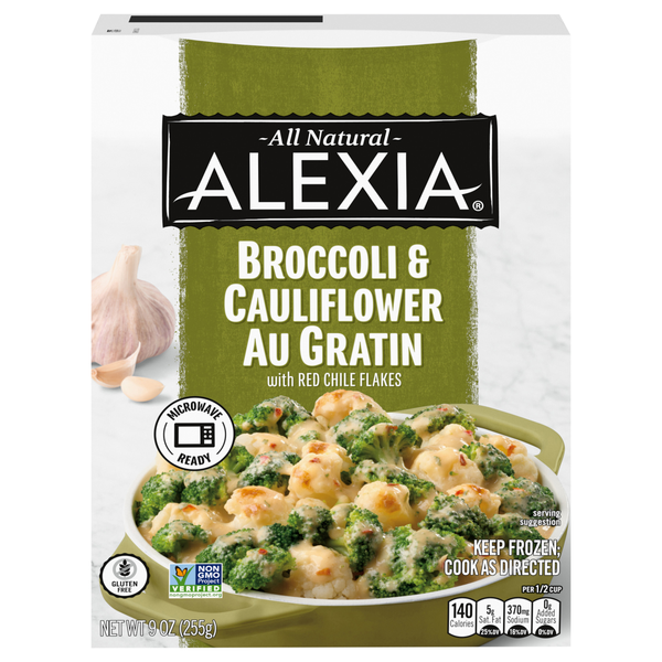 Alexia All Natural Cauliflower & Broccoli Au Gratin Frozen