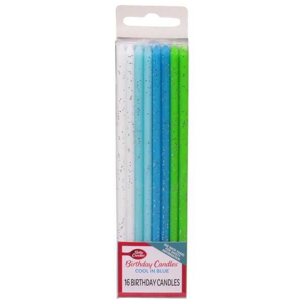 Betty Crocker Tall Cool In Blue Birthday Candles