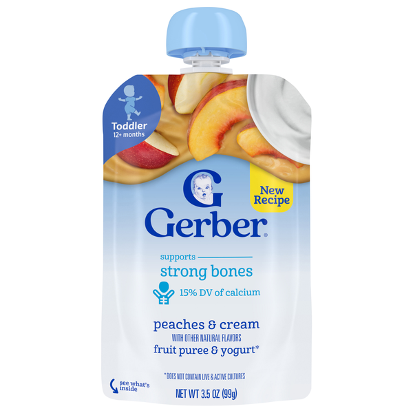 Gerber Snacks Toddler Peaches & Cream Fruit & Yogurt
