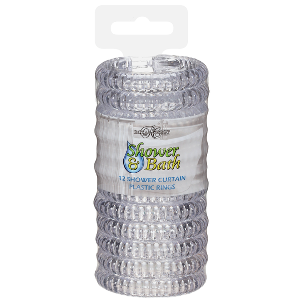 Royal Crest Shower Curtain Rings Clear