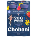 Chobani Mixed Berry Vanilla Greek Yogurt 20g Protein Drink - 4 pk