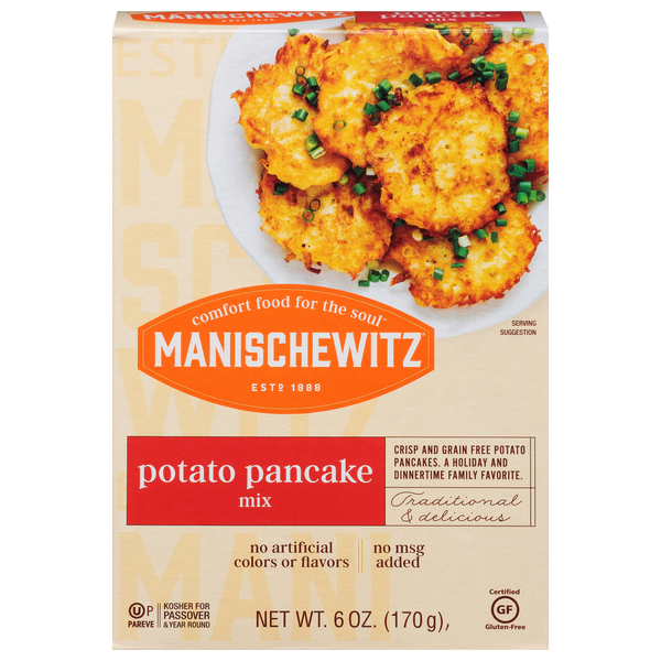 Save on Manischewitz Potato Pancake Mix Kosher for Passover Order