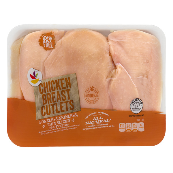 Save on Giant Chicken Breast Cutlets Boneless Skinless Thin Sliced 4