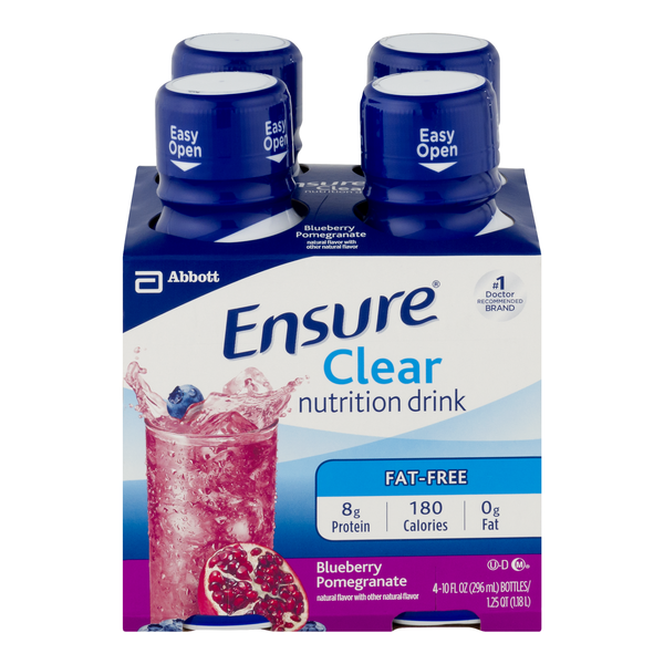 Ensure Clear Blueberry Pomegranate 8g Protein Nutritional Drink - 4 pk