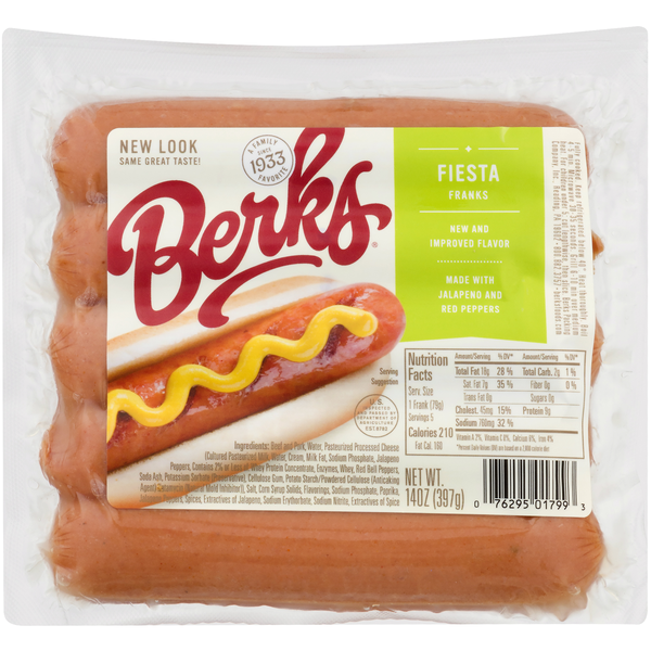 Berks Fiesta Beef & Pork Franks - 5 ct