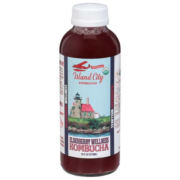 Island City Organic Elderberry Wellness Kombucha