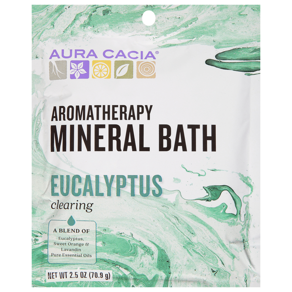 Aura Cacia Aromatherapy Mineral Bath Clearing Eucalyptus