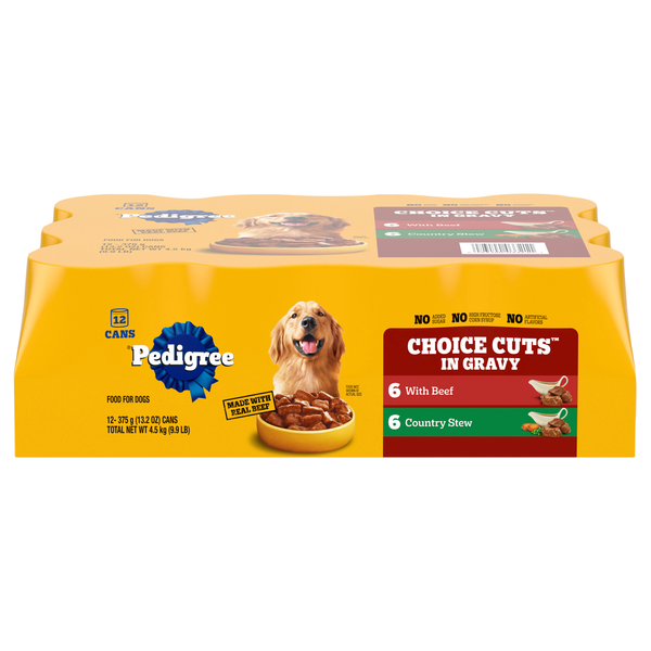 PEDIGREE Choice Cuts in Gravy Beef & Country Stew Wet Dog Food - 12 ct