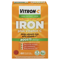 Vitron-C High Potency Iron Plus Vitamin C Tablets