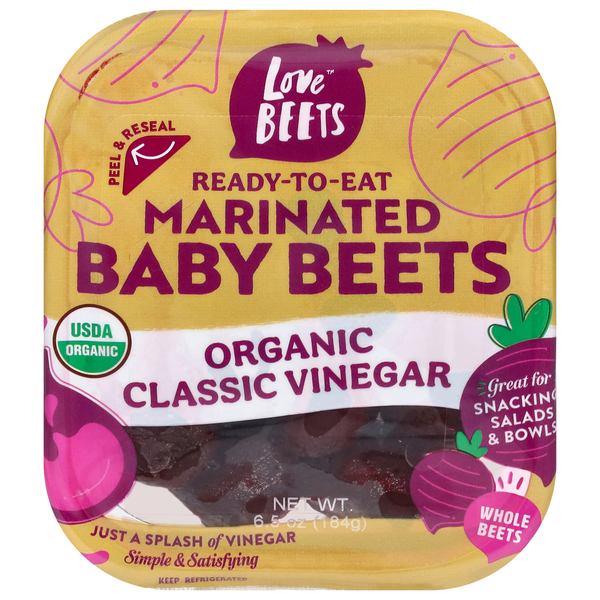Love Beets Ready-To-Eat Organic Marinated Classic Vinegar Baby Beets