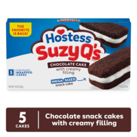 Hostess Suzy Q's Chocolate Snack Cakes with Creamy Filling - 6 ct