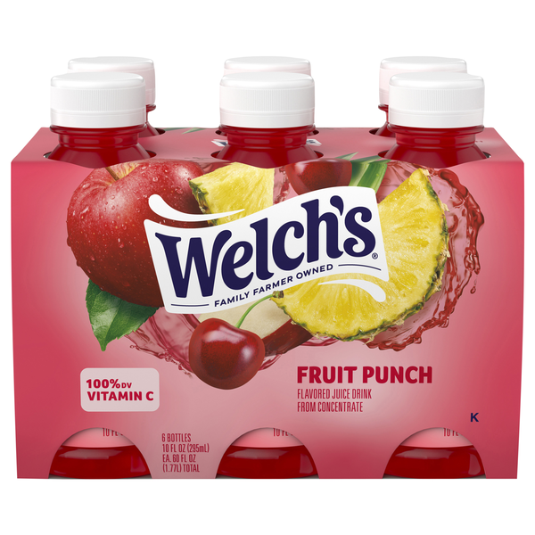 Welch's Fruit Punch Juice Drink - 6 pk