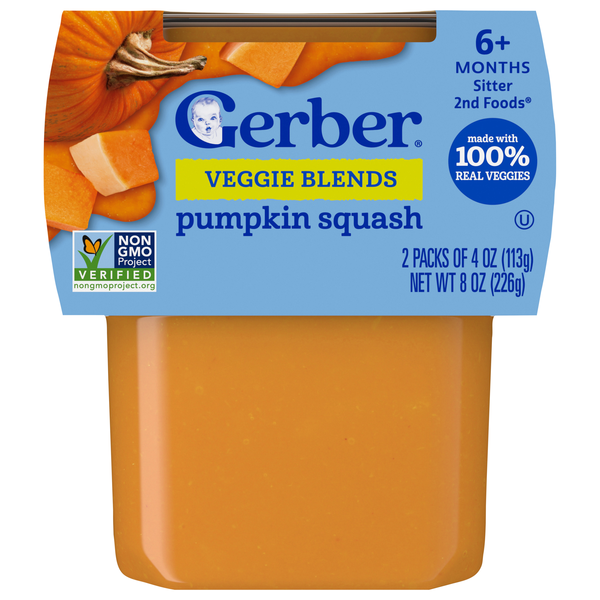 Gerber Natural 2nd Baby Food Pumpkin - 2 ct