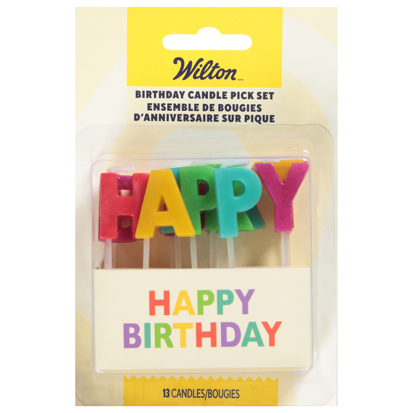 Wilton Happy Birthday Candle Pick Set