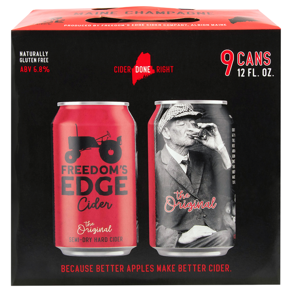Freedom's Edge Original Semi-Dry Hard Cider - 9 pk