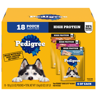 PEDIGREE High Protein Variety Pack Adult Wet Dog Food Pouch - 18 ct