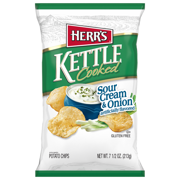 Herr's Sour Cream & Onion Kettle Cooked Potato Chips