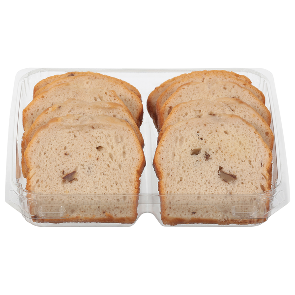 Food Lion Bakery Banana Nut Cream Loaf Cake Slices