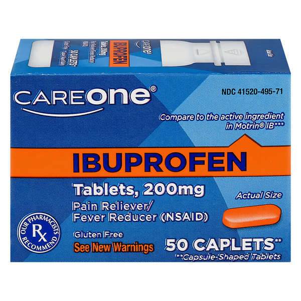 CareOne Ibuprofen Pain Relief 200 mg Caplets
