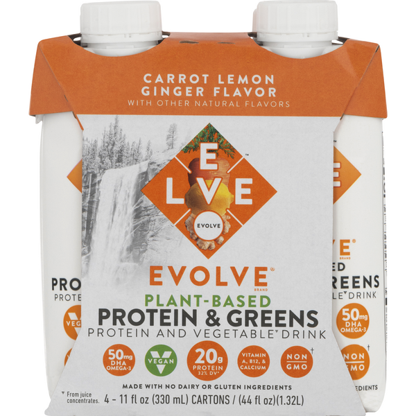 Save on Evolve PlantBased Protein &amp; Greens Drink Carrot