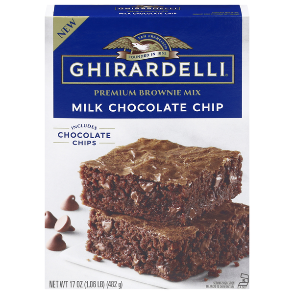 Ghirardelli Premium Milk Chocolate Chip Brownie Mix