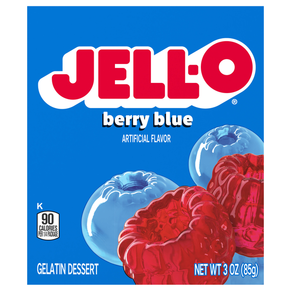 Jell-O Berry Blue Flavored Gelatin Dessert Mix