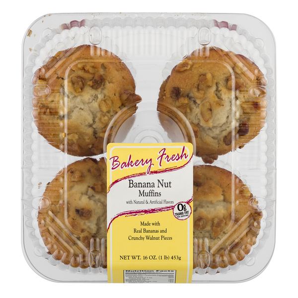 Bakery Fresh Banana Nut Muffins - 4 ct