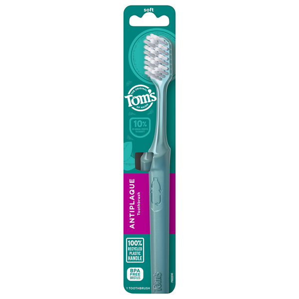 Tom's of Maine Adult Antiplaque Manual Toothbrush Soft