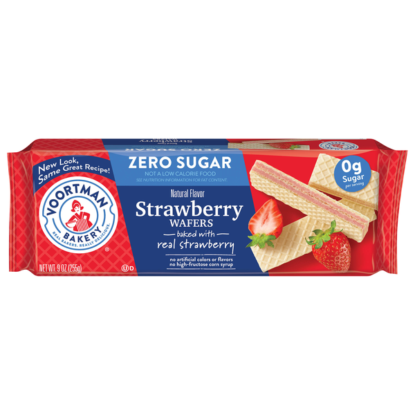 Voortman Zero Sugar Strawberry Wafer Cookies