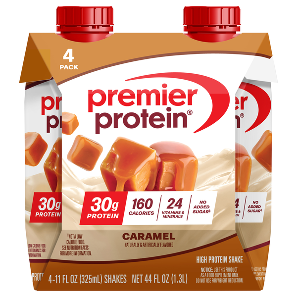Premier Protein Caramel 30g High Protein Shakes - 4 pk