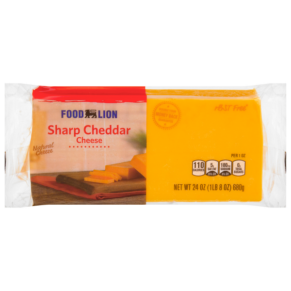 Save on Food Lion Cheese Sharp Cheddar Natural Order Online Delivery