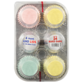 Handi-Foil Muffin Pans with Lids - 6 ct