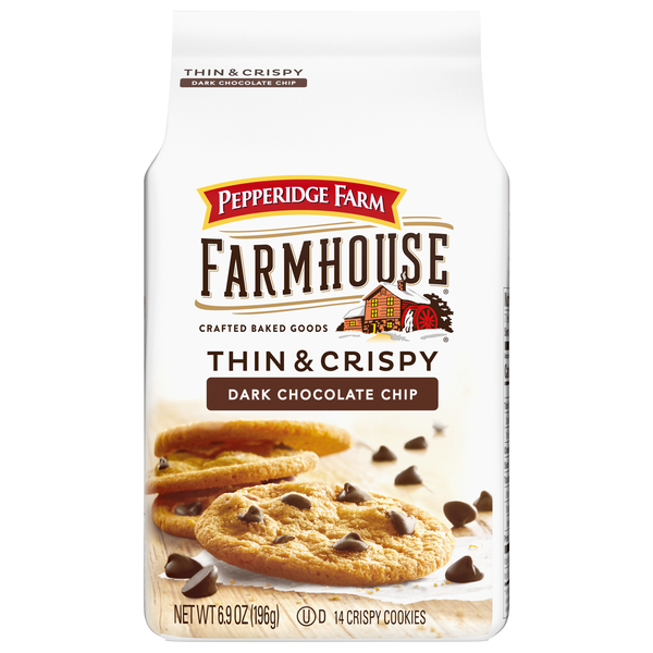 Pepperidge Farm Farmhouse Thin & Crispy Dark Chocolate Chip Cookies