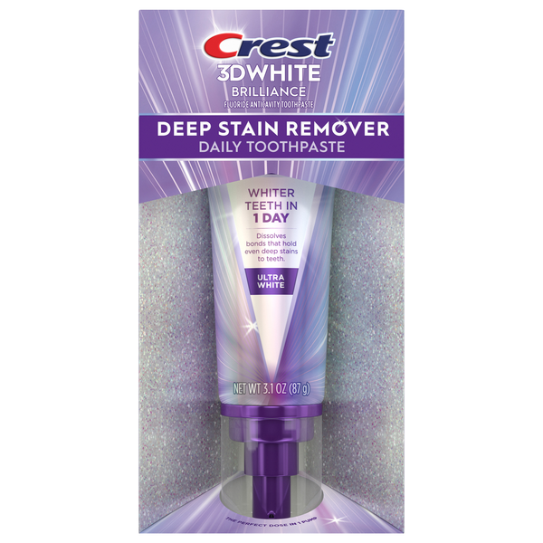 Crest 3D White Brilliance Deep Stain Remover Ultra White Toothpaste