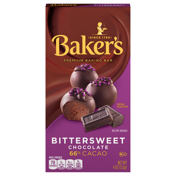 Baker's Bittersweet Chocolate Baking Bar 66% Cacao