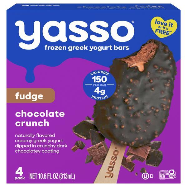 Yasso Fudge Chocolate Crunch Greek Yogurt Bars - 4 ct